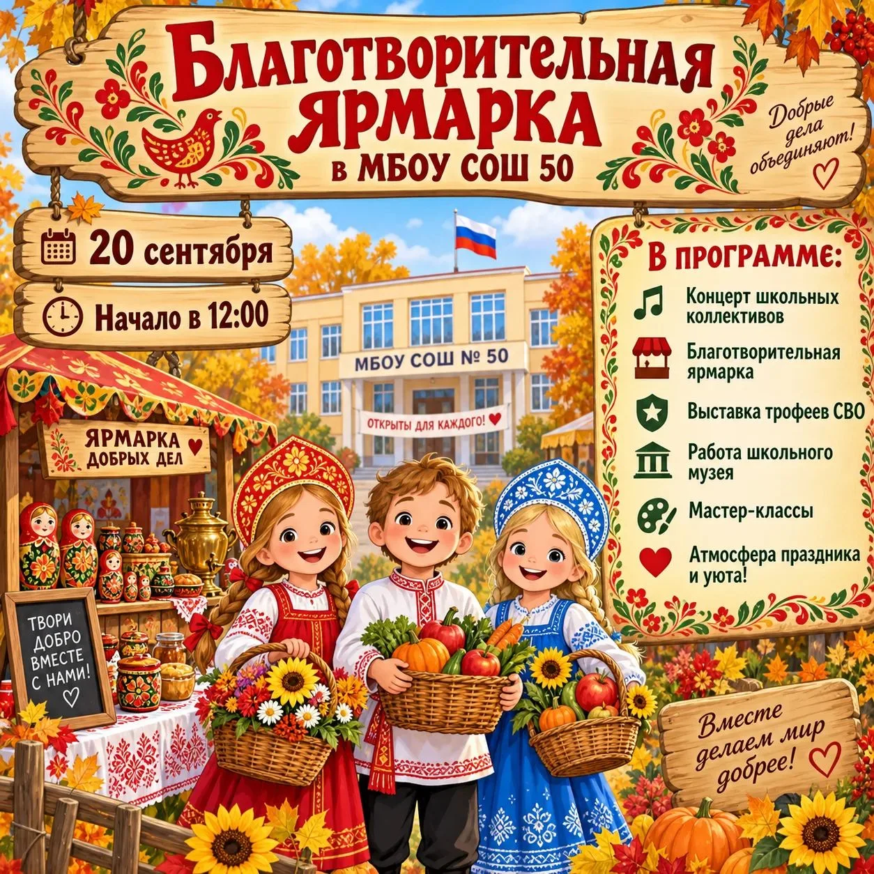 ‎🇷🇺 БЛАГОТВОРИТЕЛЬНАЯ ЯРМАРКА: «ПОКА МЫ ЕДИНЫ — МЫ НЕПОБЕДИМЫ!»