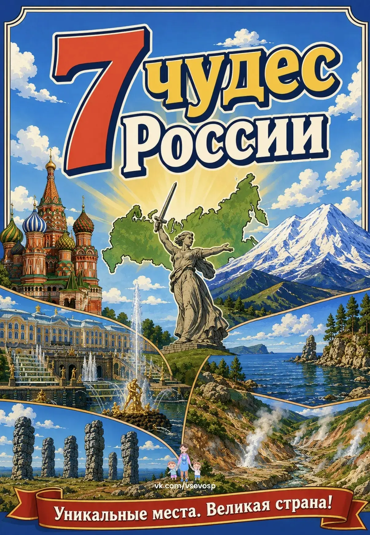 «7 чудес России» — яркая картотека для занятий с детьми! 😉

Знакомство с родной страной становится 