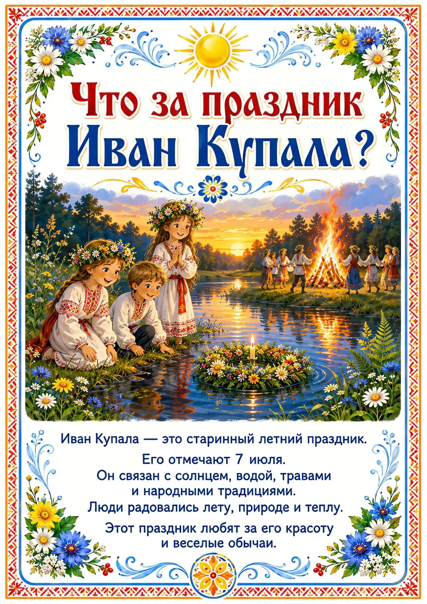 Уважаемые родители! Сегодня отмечается один из самых древних и загадочных славянских праздников — Ив