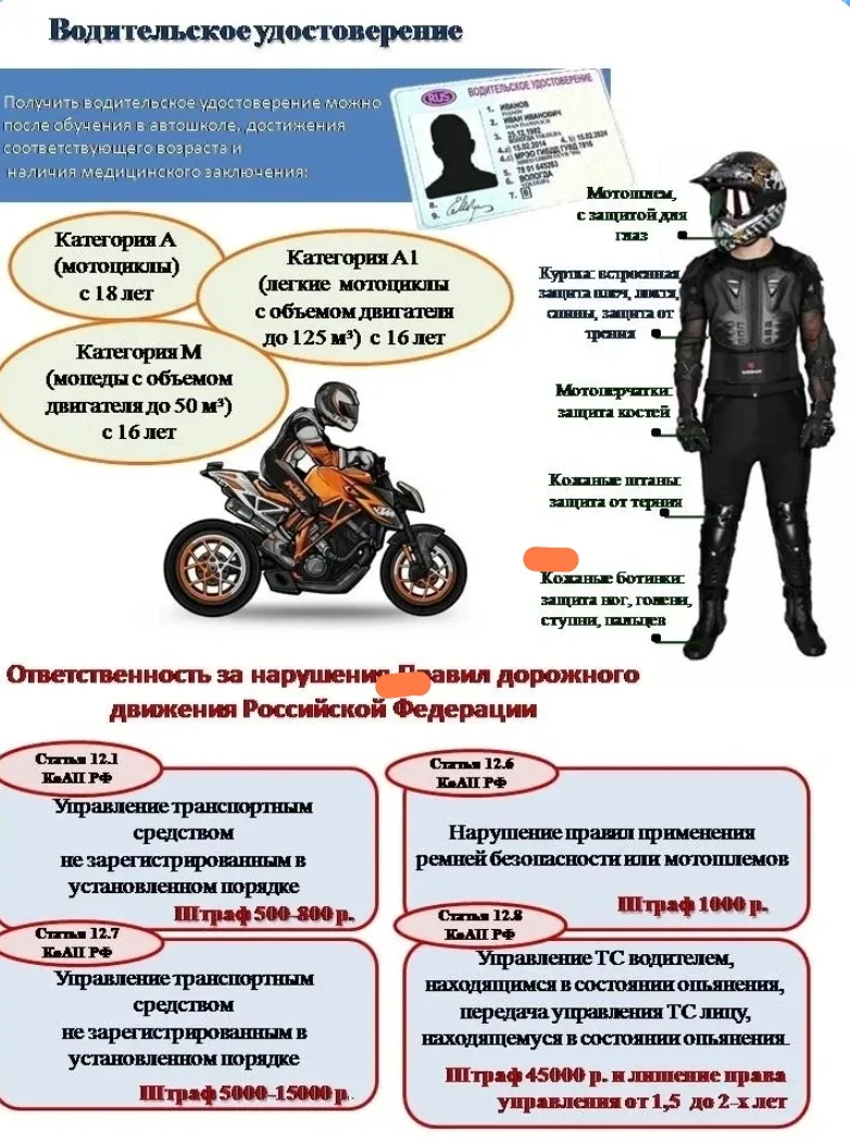 📢 Внимание, родители! Правила вождения мотоциклов и мопедов