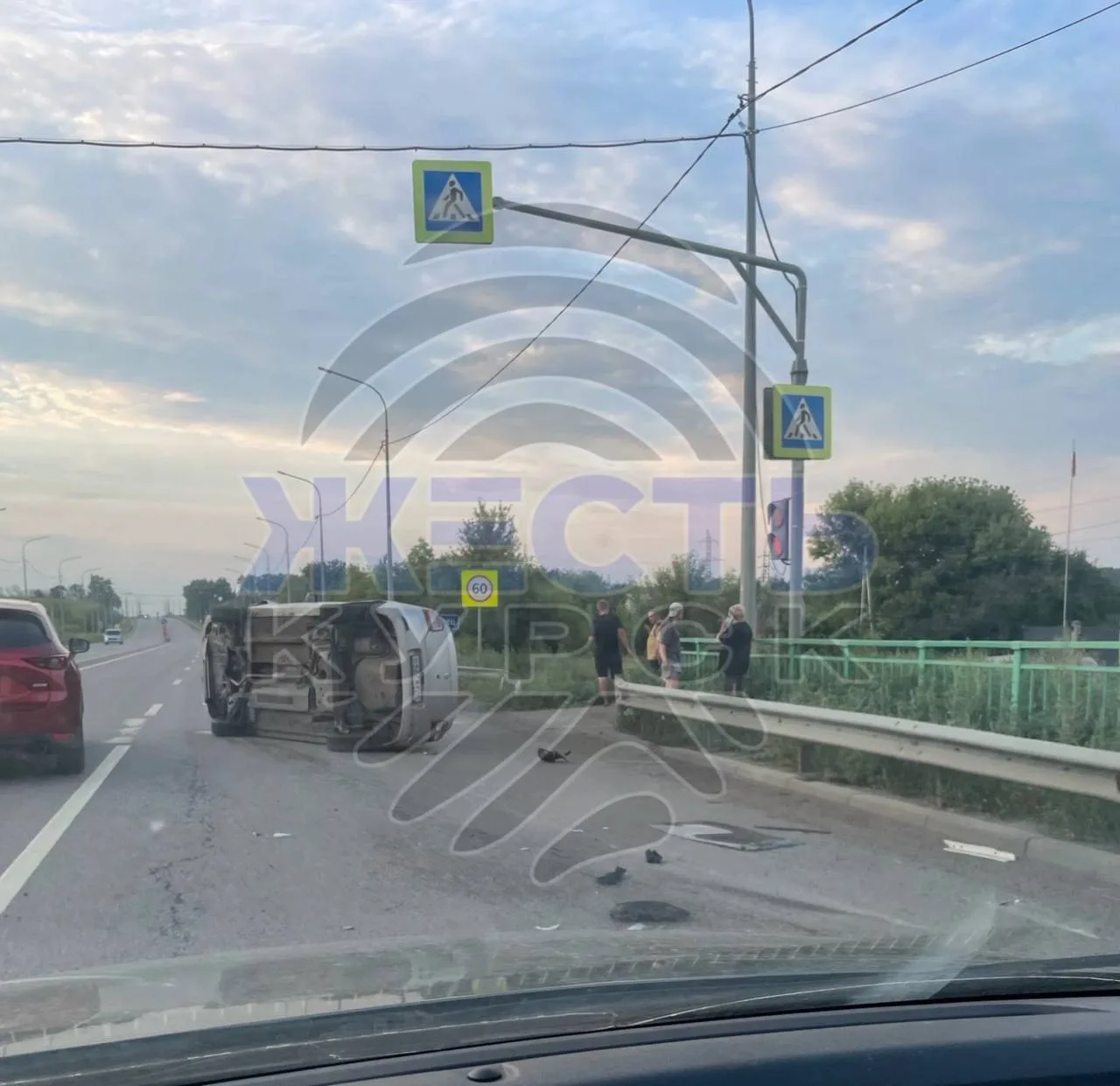 Серьёзное ДТП произошло на объездной дороге, после поворота на птицефабрику.