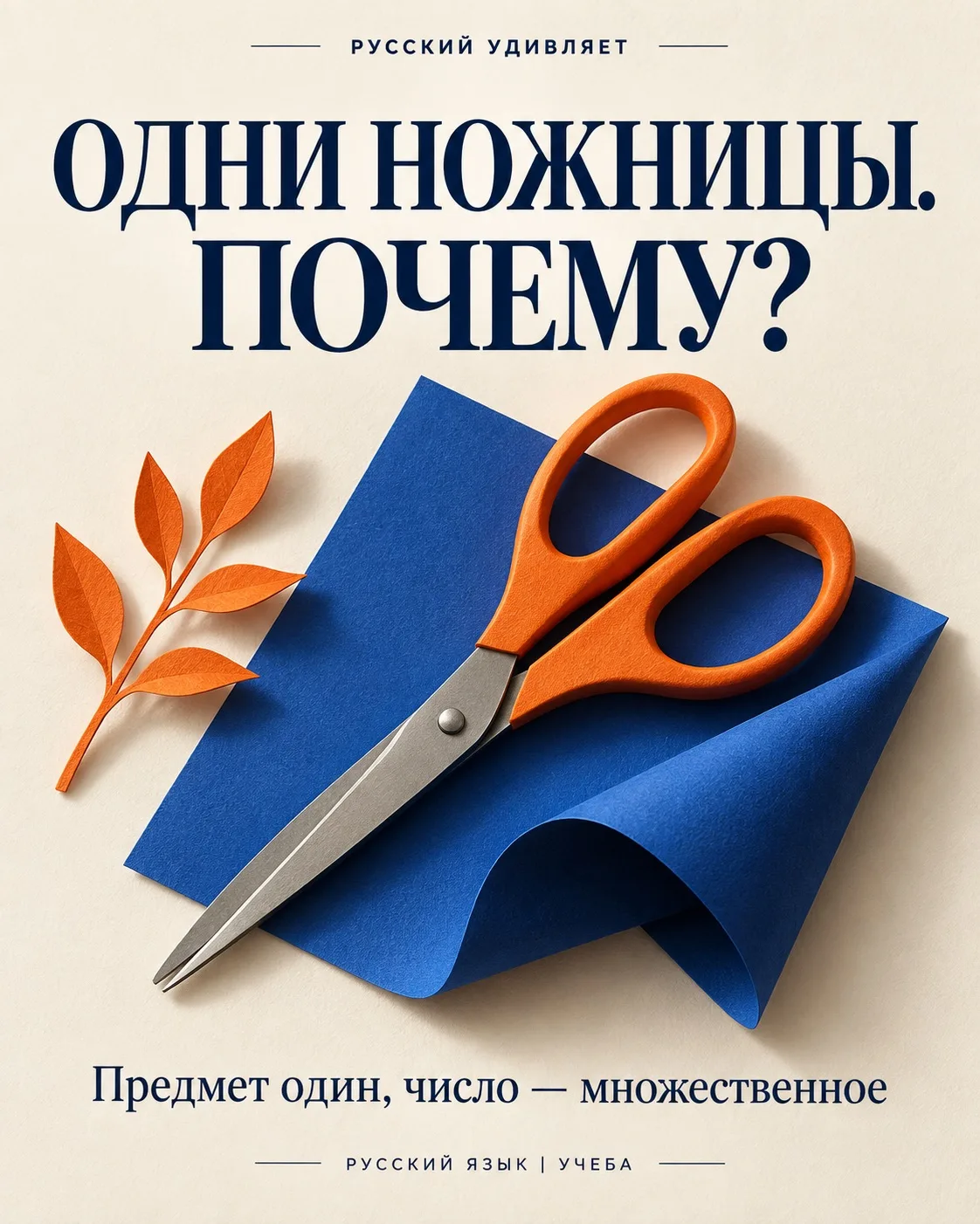 Почему ножницы одни, а число множественное?