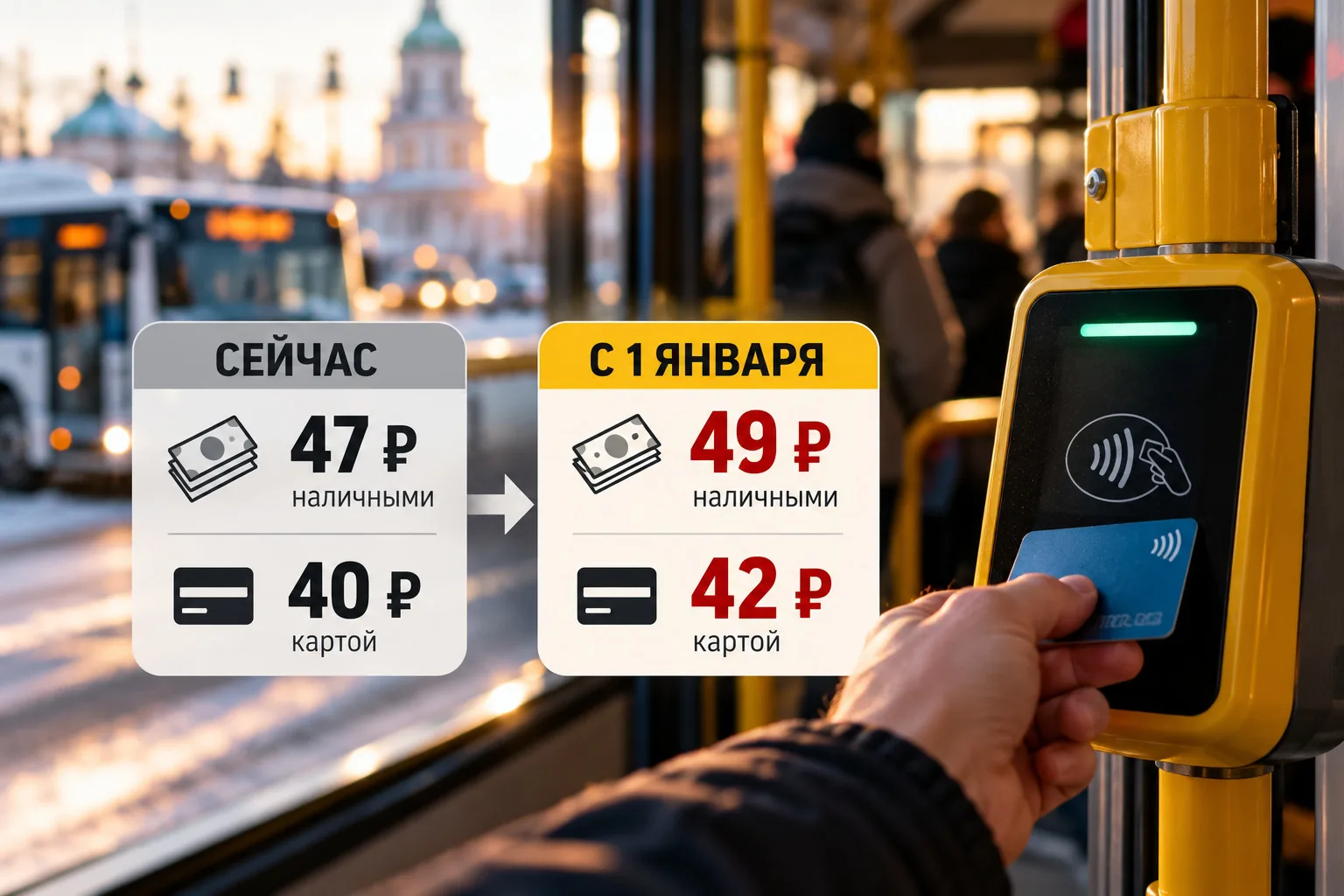 🪙 С 1 января проезд в Омске подорожает на 2 рубля