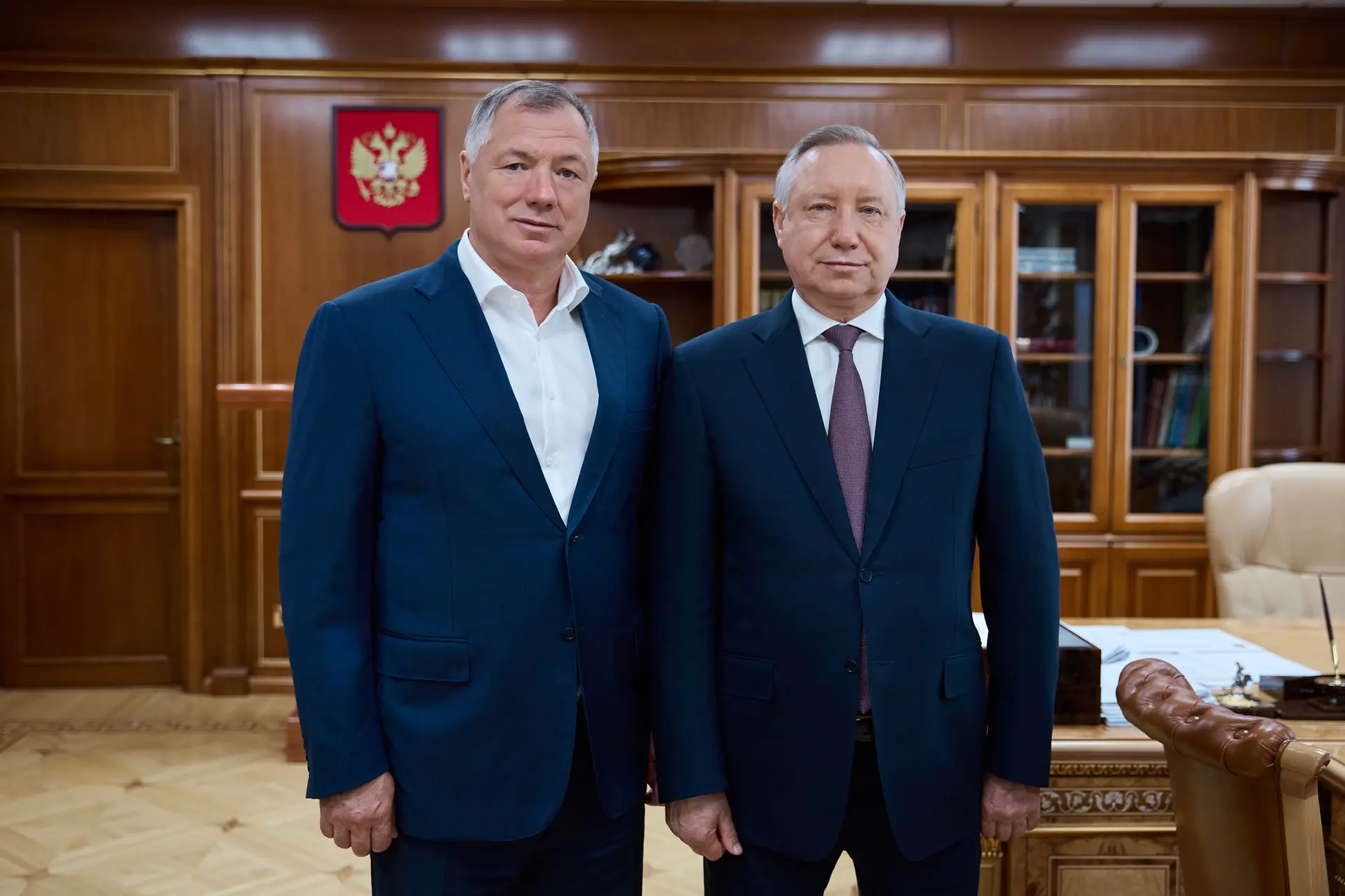 Сегодня провел рабочую встречу с губернатором Санкт-Петербурга Александром Дмитриевичем...