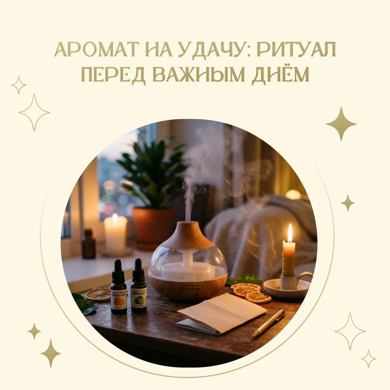 АРОМАТ НА УДАЧУ: РИТУАЛ ПЕРЕД ВАЖНЫМ ДНЁМ 🍊✨