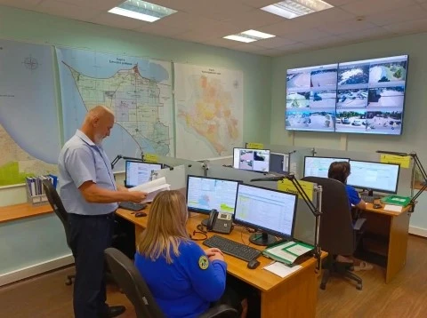 Специалисты ГКУ КК «Безопасный регион» проверили функционирование системы-112 в г. Ейске.