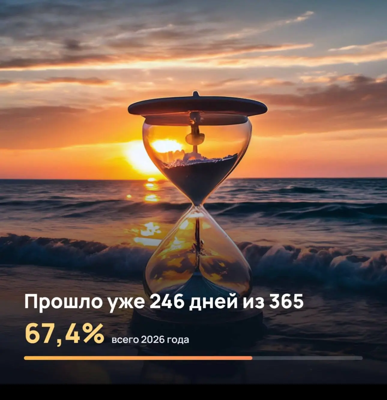 4 сентября. Прошло уже 246 дней из 365 - это