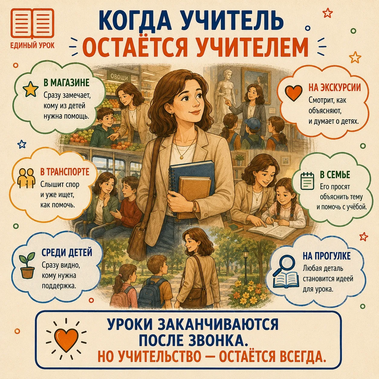 💭 10 ситуаций, когда учитель остаётся учителем

Есть профессии, которые заканчиваются вместе с рабо