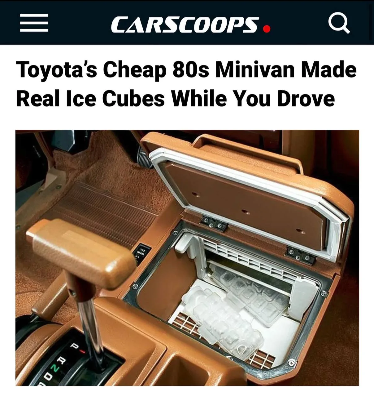 Toyota ещё в 80-х ставила в минивэн опцию, которой нет даже у Rolls-Royce, — встроенный ледогенерато