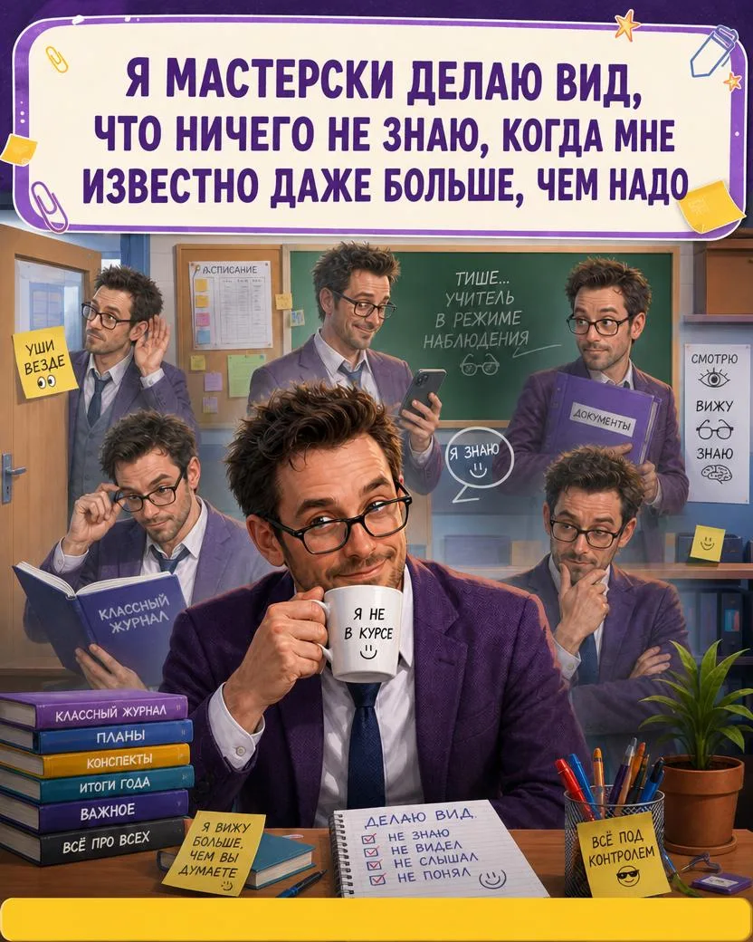 Иногда учитель знает всё ещё до того, как ему решили «аккуратно не рассказать» 😄

Кто с кем поменял