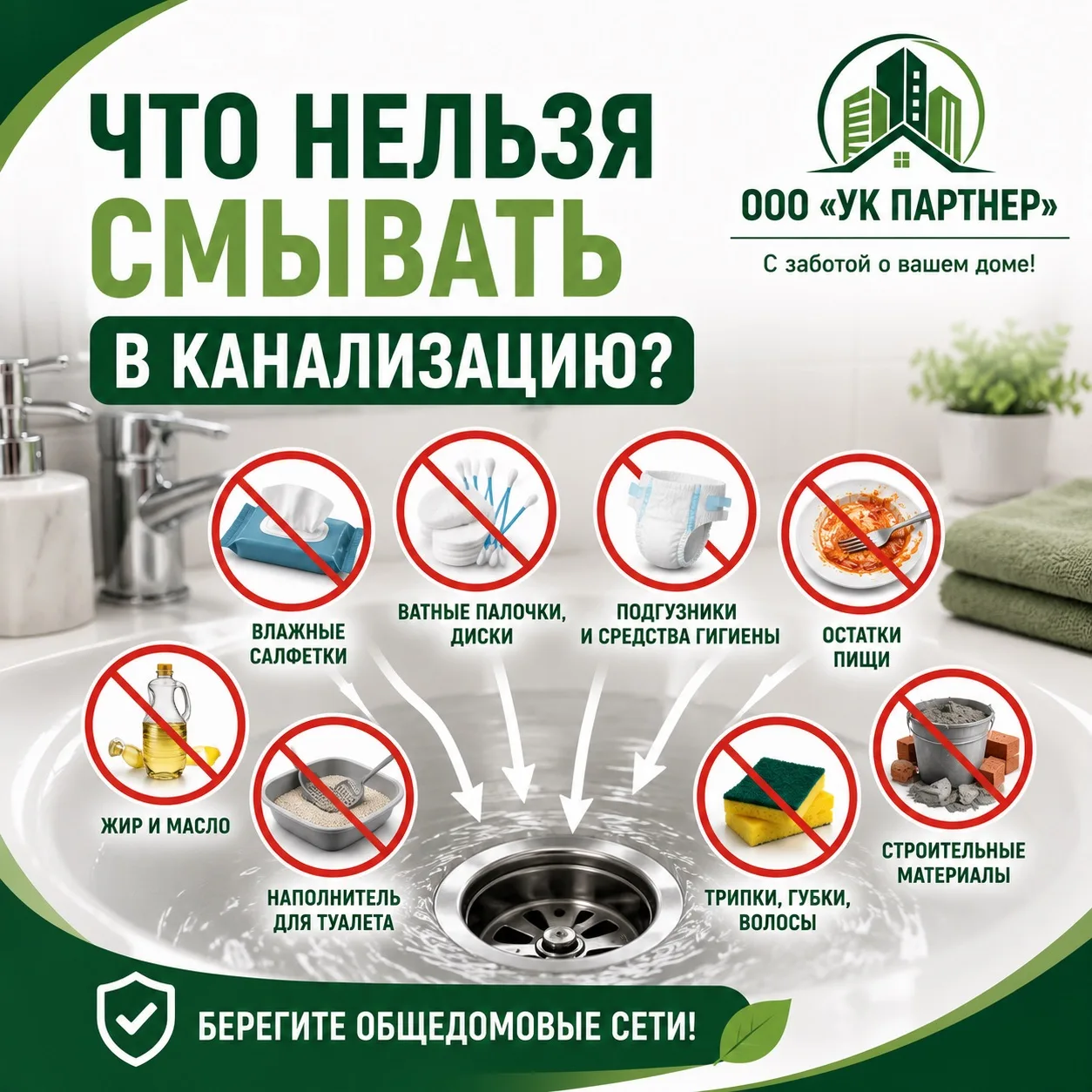 🚰 Как правильно пользоваться канализацией?