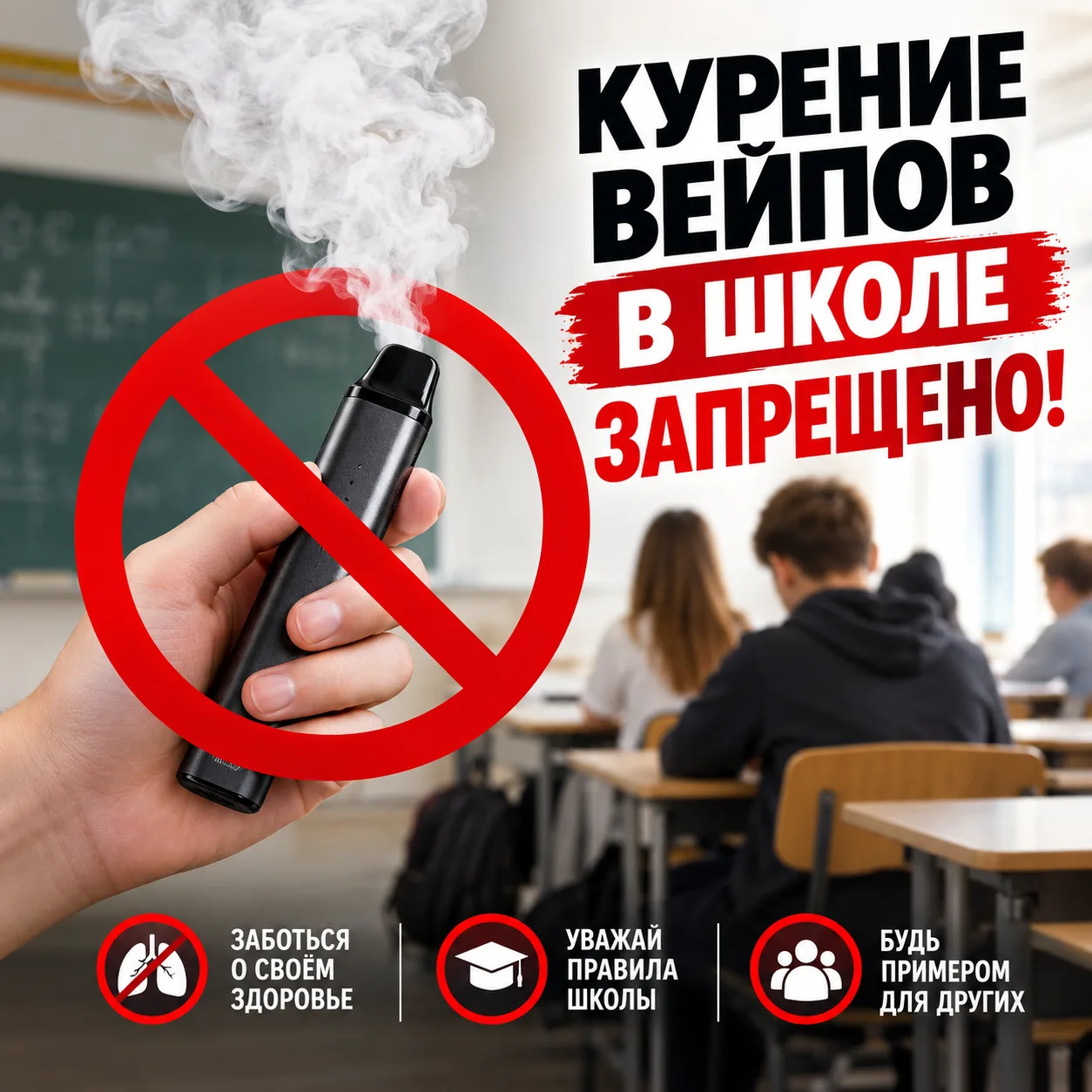 Вейп в школьном туалете. Серьёзно?