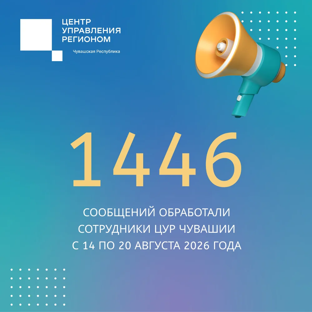 ✨1446 сообщений от жителей республики поступило с 14 по 20 августа 2026 года