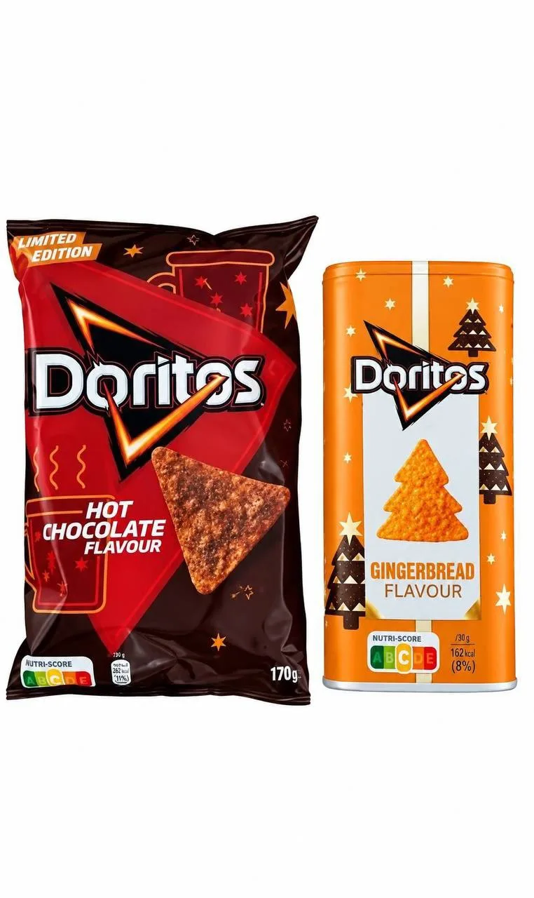 🎄 Начос со вкусом горячего шоколада выпустили Doritos.