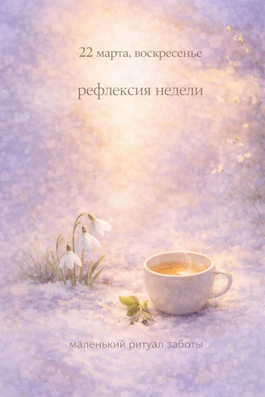 22 марта, воскресенье Рефлексия недели.  ✨Иногда неделя заканчивается не таблицей результатов, а стр