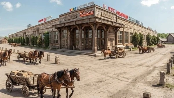 Огромные сараи. Современные торговые центры Астрахани «перенесли» в 19-й век благодаря ...