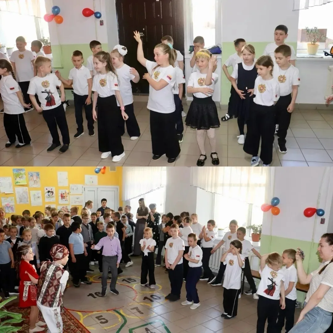 У нас в школе прошёл яркий и запоминающийся праздник! Ребята 1 Б класса в национальных костюмах пока