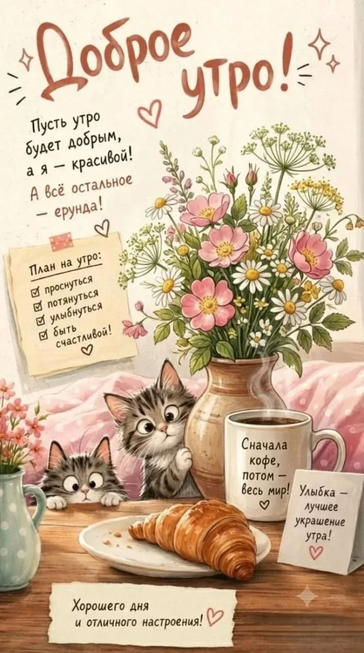 Доброе утро, дорогие мои! Хорошего вам дня! ❤❤❤