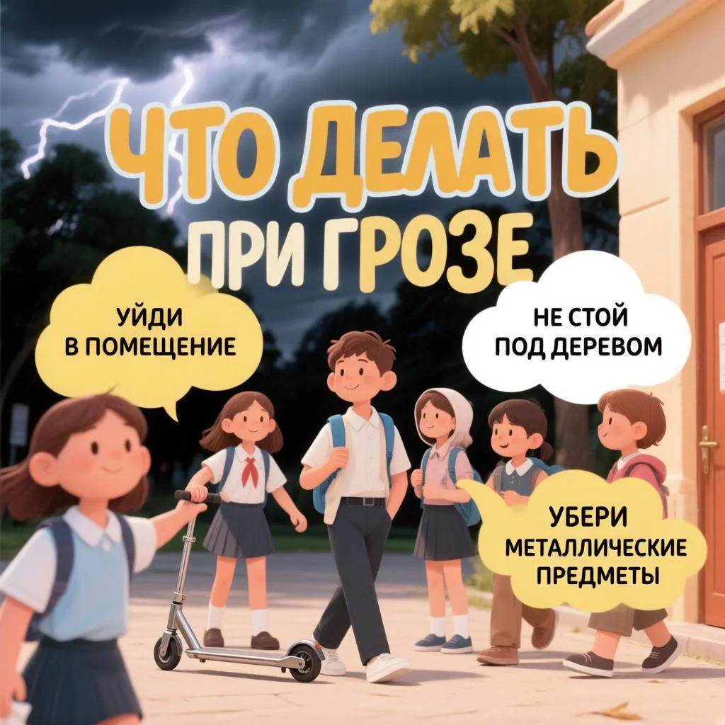 🌩 Безопасность прежде всего: как вести себя во время грозы 🌩

Дорогие ученики, родители и педагоги