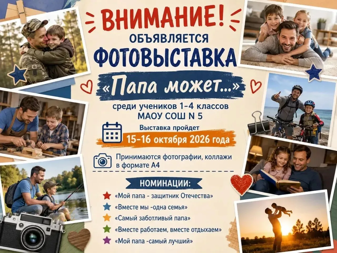 ❗️Объявляем фотовыставку «Папа может…»! 📸