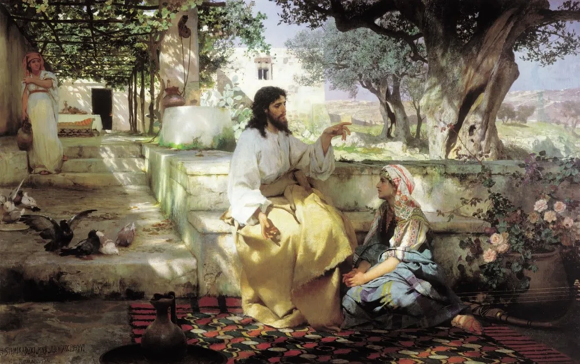 Слово и образ  

Семирадский Генрих Ипполитович 

«Христос у Марфы и Марии» (1886)

Сюжетом картины 