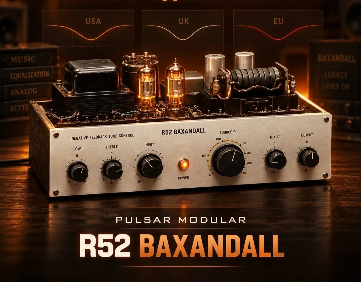 Эквалайзер с характером схемы 1952 года 🎛 Pulsar Modular R52 Baxandall v1.0.3 моделиру...