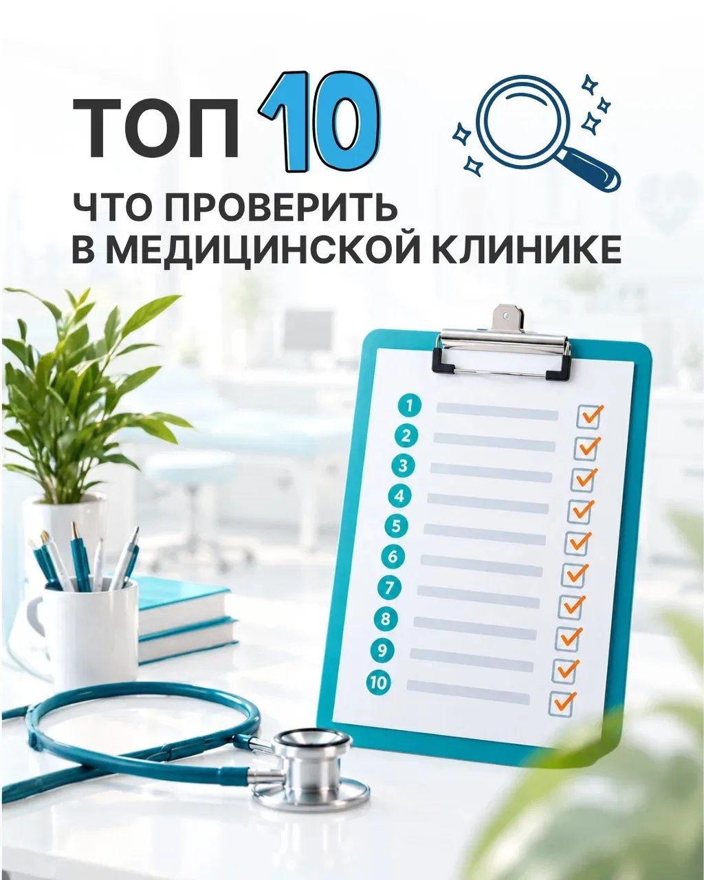 ❗️ТОП-10: что проверить в медицинской клинике