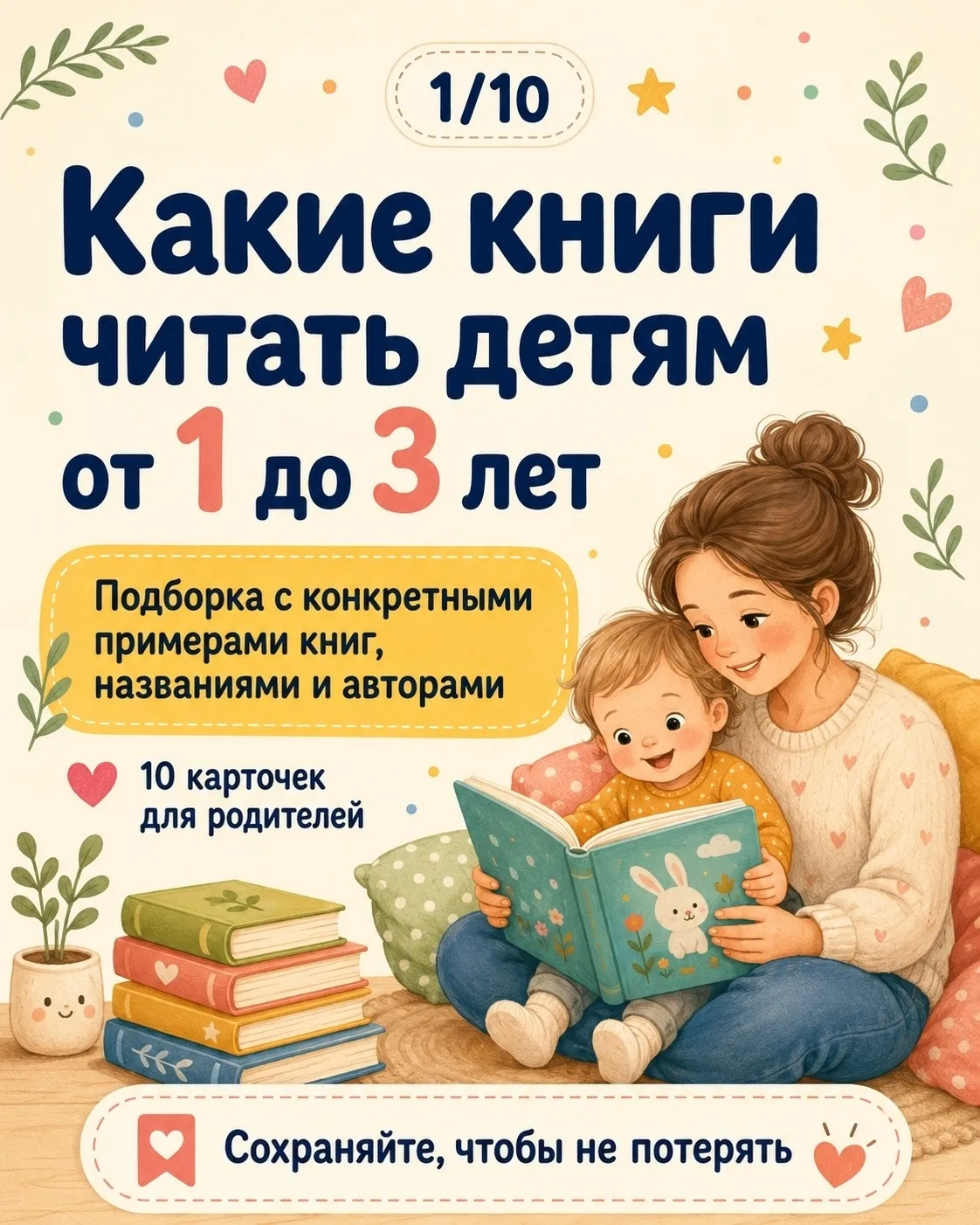 🖇️ КАКИЕ КНИГИ ЧИТАТЬ ДЕТЯМ ОТ 1 ДО 3 ЛЕТ — ПОДБОРКА ДЛЯ РОДИТЕЛЕЙ

Друзья, всем привет! 🫶🏻

Сего