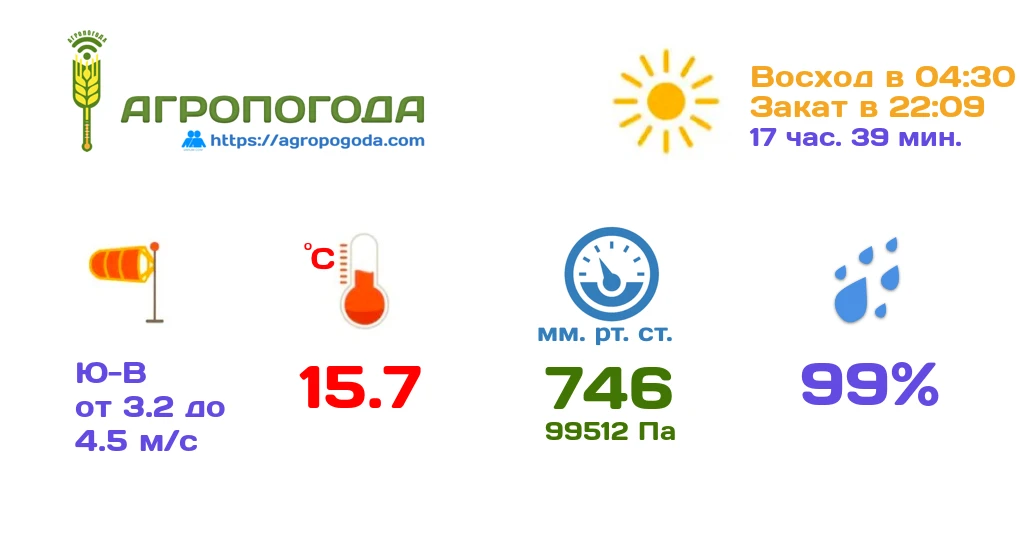 Агрометеорологическая сводка на 11.06.2026 (06:00)