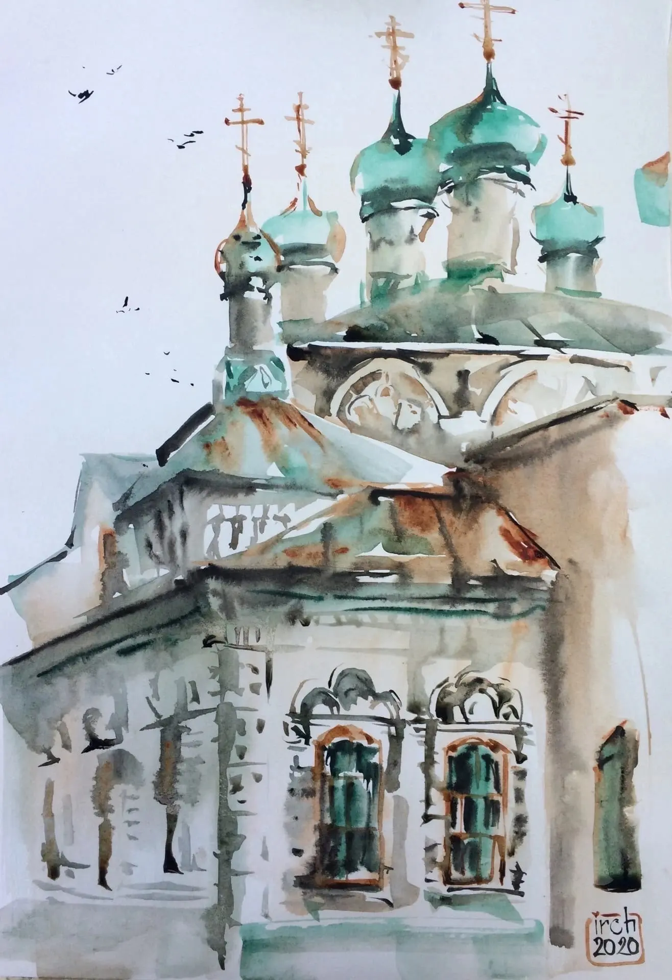 Екатерининский собор в Слободском изобразила художница Ирина Черных 😍