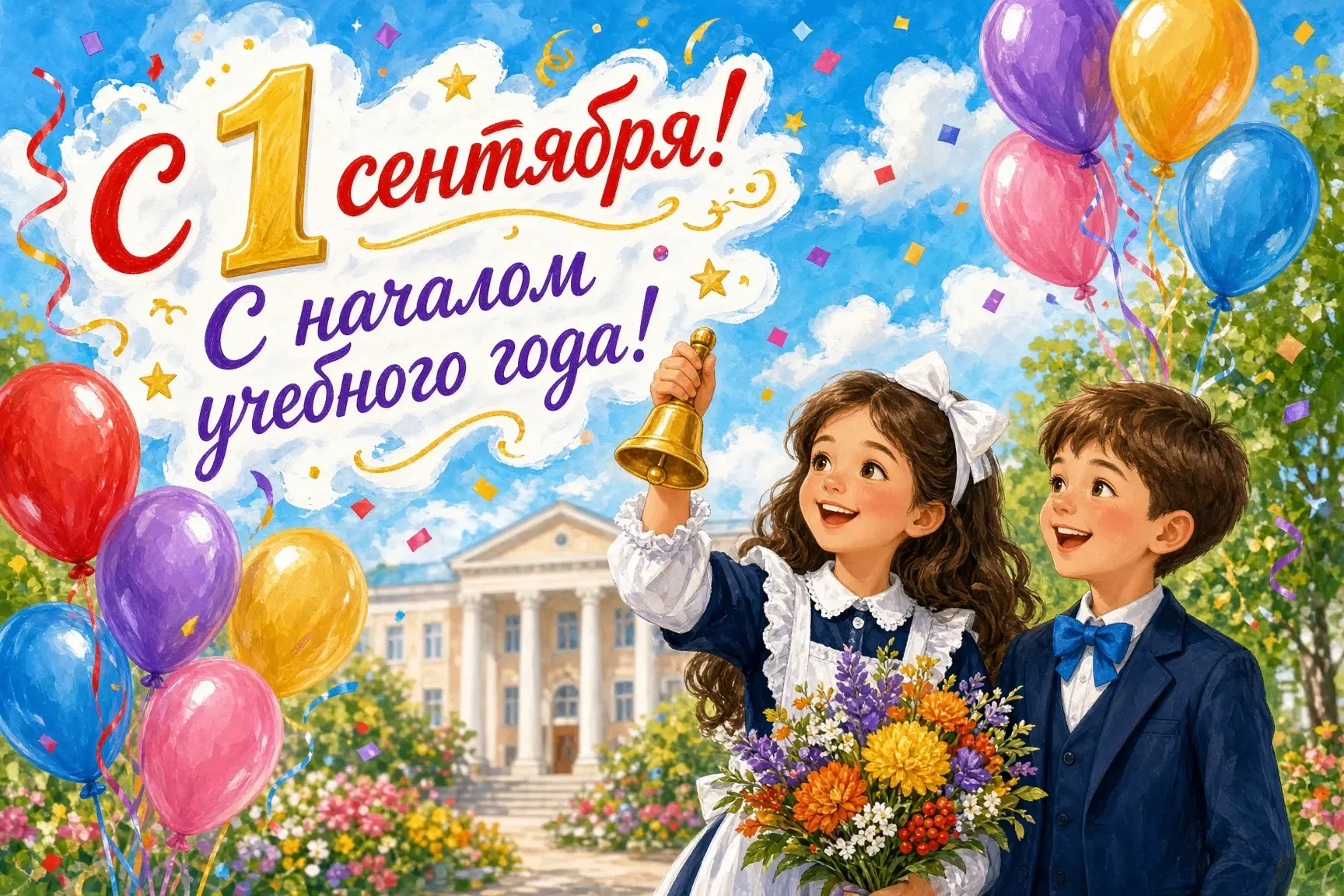 С Днем знаний! Пусть этот учебный год пройдет на одном дыхании, а все сложные темы дают...