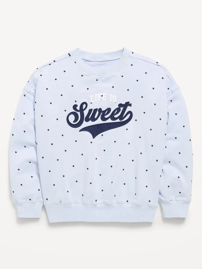 Свитшот для девочек от  Old Navy
Цена 1651 руб + вес
Размеры XS, S, M, L, XL, 2XL
Состав 69% хлопок,
