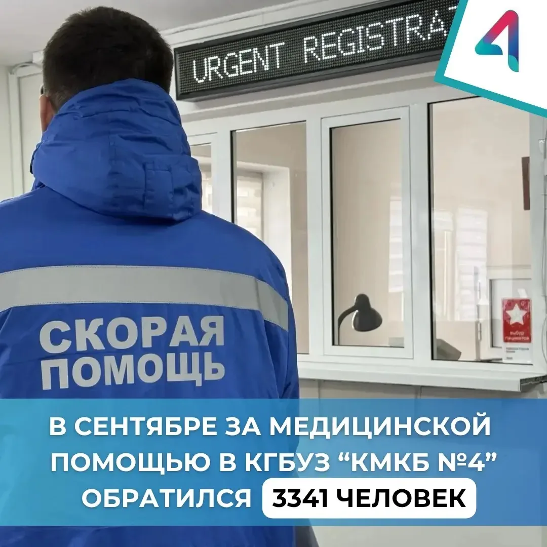 🏥О работе КГБУЗ «Красноярская межрайонная клиническая больница №4» в сентябре.