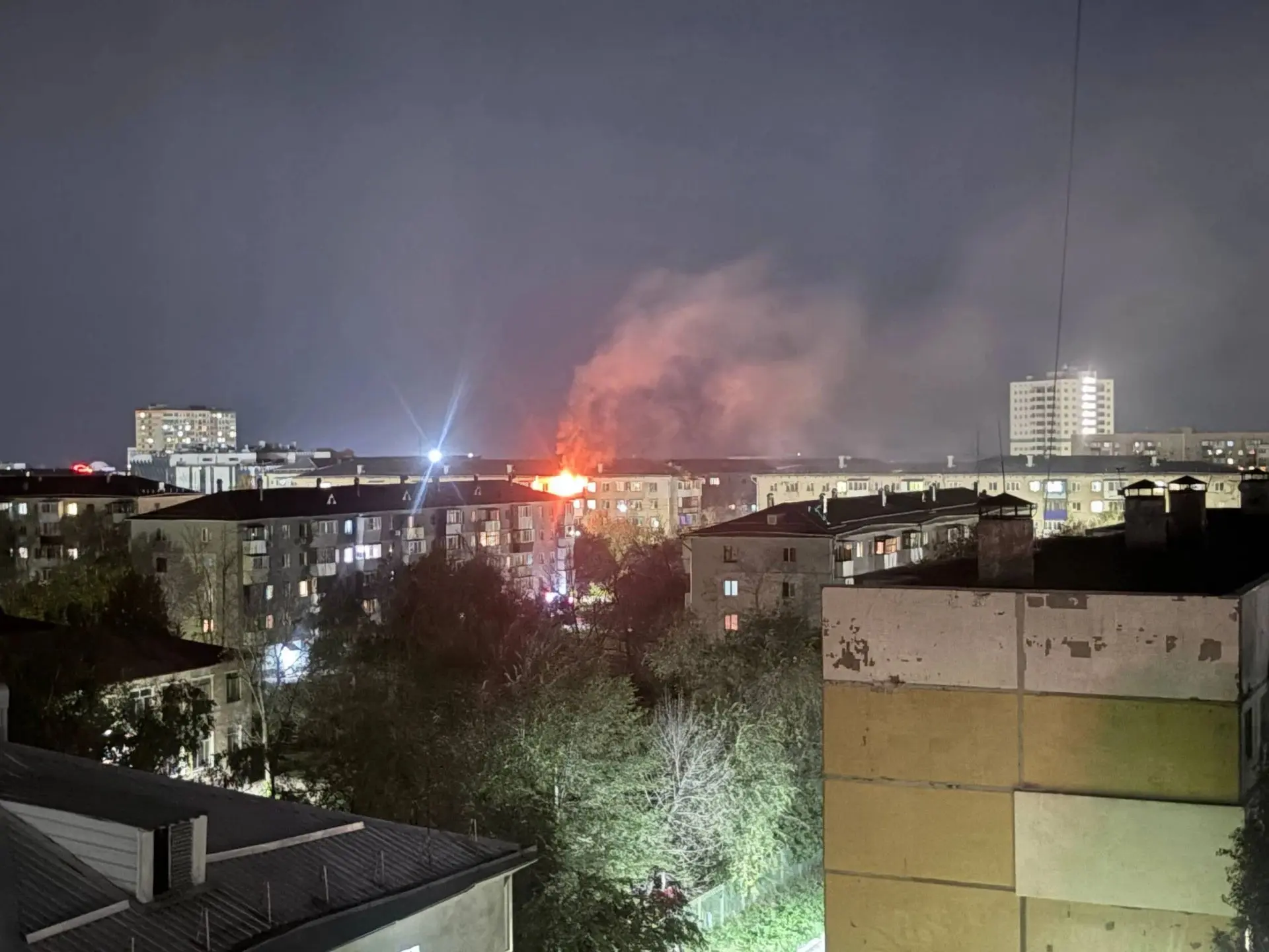 🔥 Видео пожара на Молодежной 3