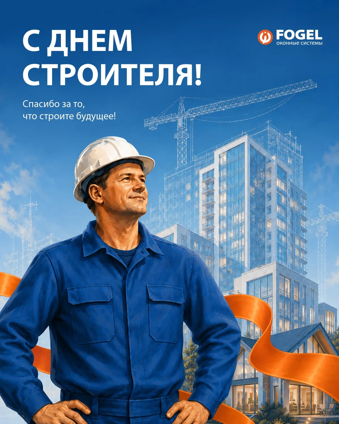Уважаемые партнеры! Примите искренние поздравления с Днем строителя!