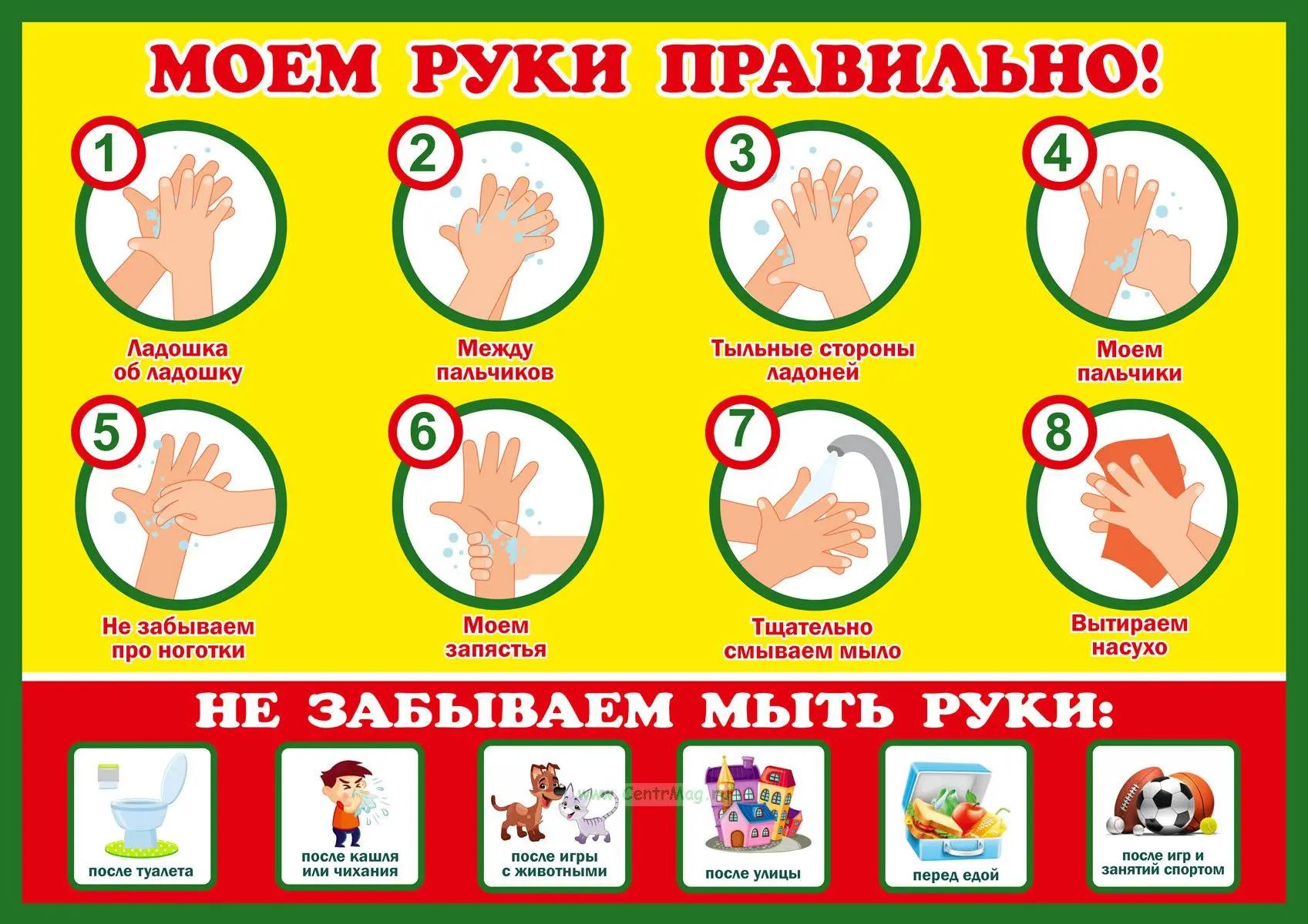 Памятки о правилах профилактики ОКИ и мытью рук✋🧼🍎
