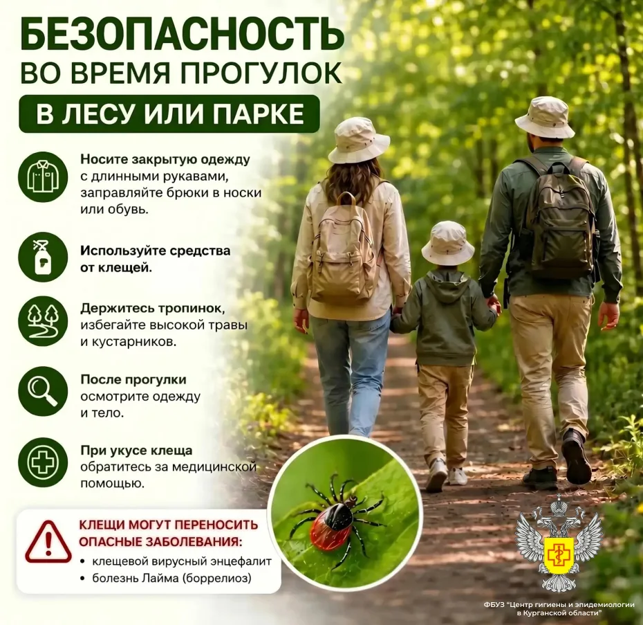 🌤С наступлением тёплого сезона возрастает активность клещей — переносчиков опасных инфекционных заб