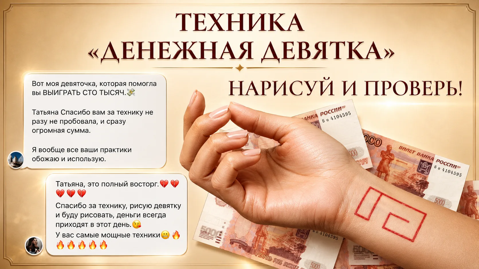 ✨ Рисуем ДЕНЕЖНУЮ ДЕВЯТКУ прямо сейчас! ✨