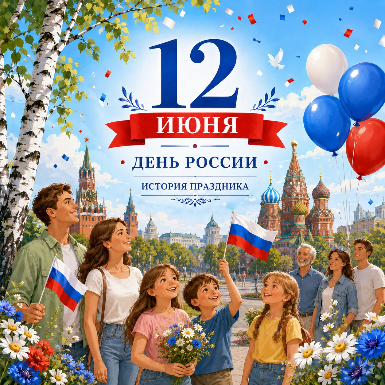 🇷🇺 День России отмечается 12 июня — это один из самых молодых государственных праздников нашей стр