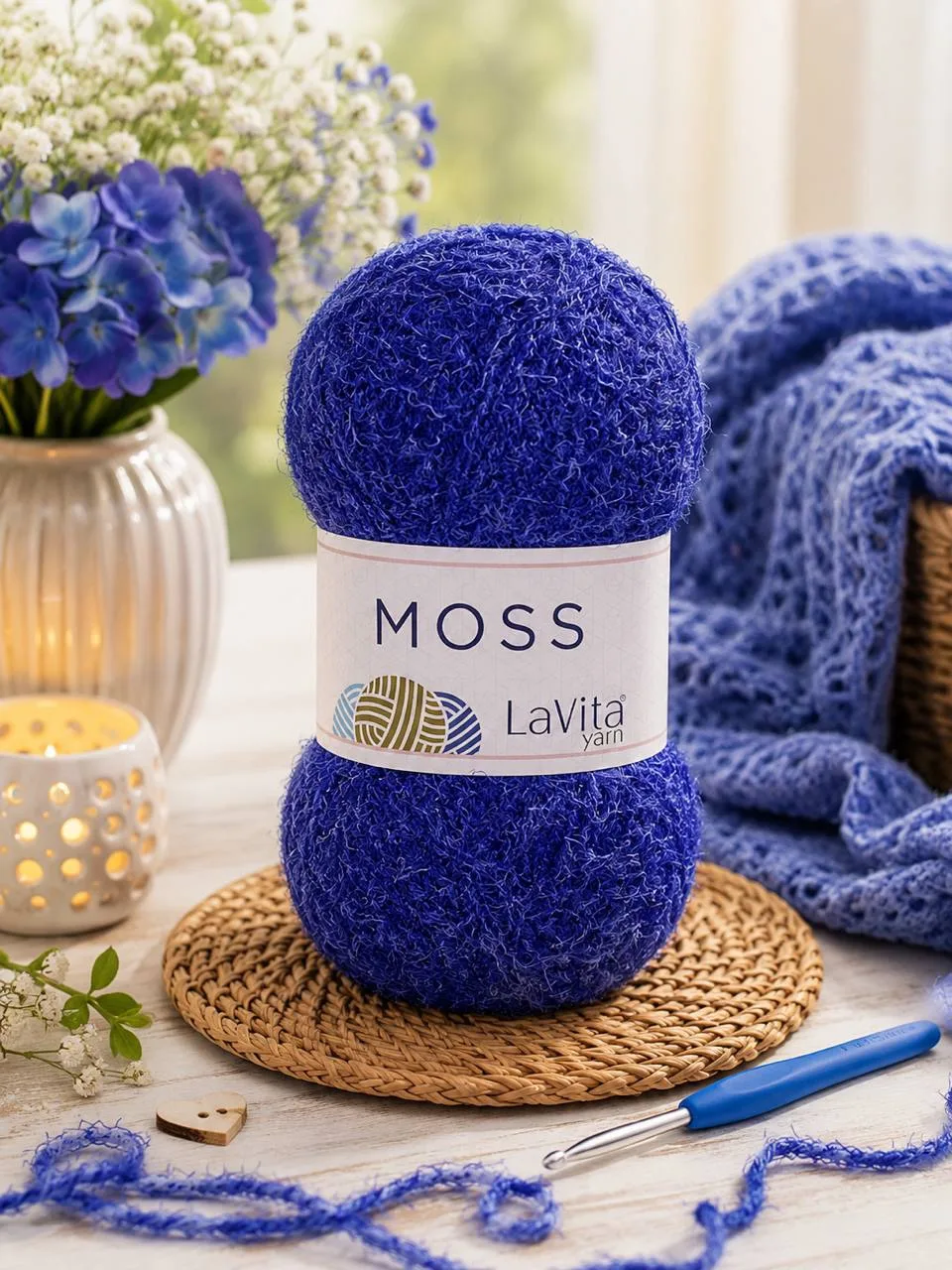 💙 LaVita Moss 5312 | Глубокий синий

Мягкая фантазийная пряжа с эффектом букле и воздушной фактурой