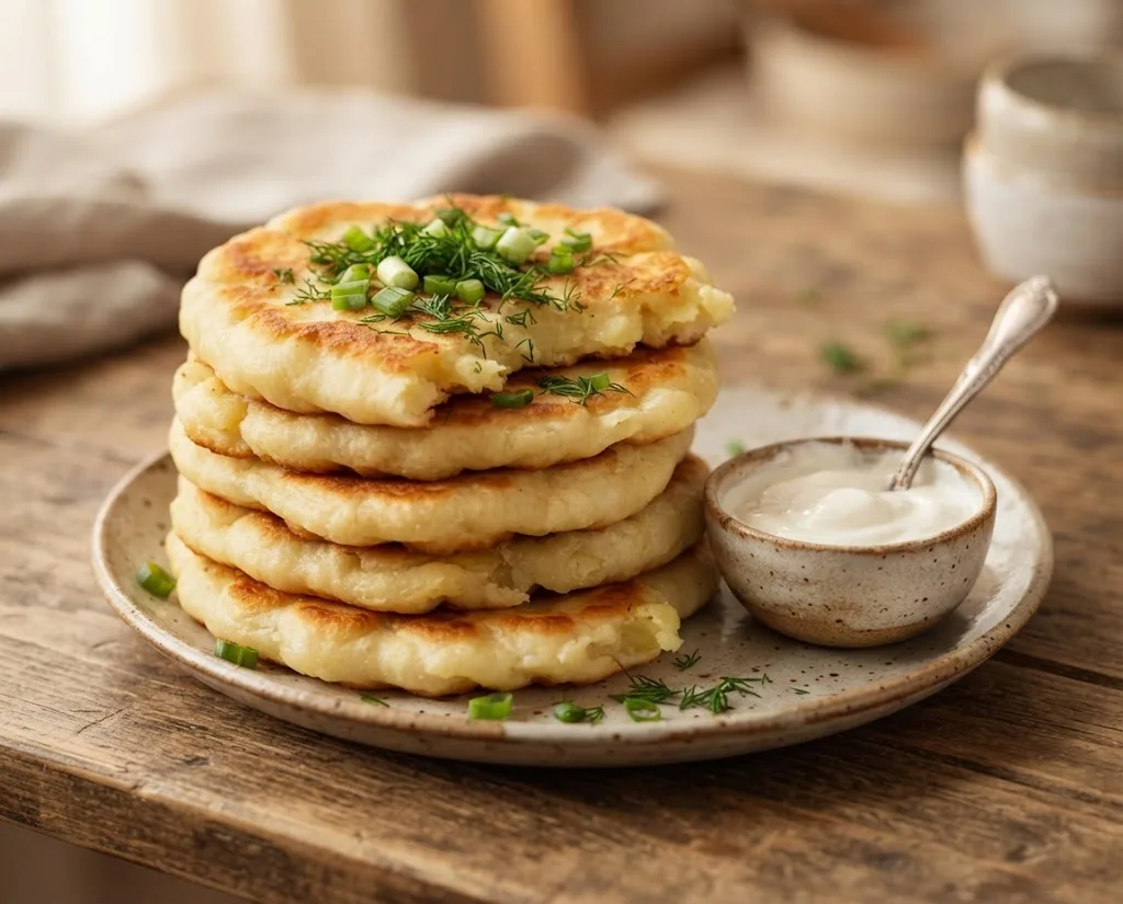 🥔 КАРТОФЕЛЬНЫЕ ЛЕПЁШКИ С ЗЕЛЕНЬЮ — МЯГКИЕ И РУМЯНЫЕ! 🌿