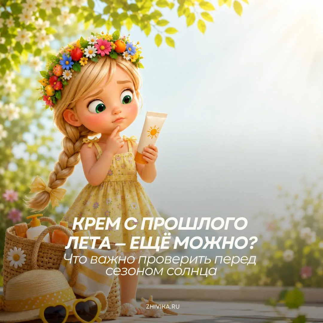 Крем с прошлого лета кажется удобным вариантом: лежит дома, тюбик почти полный, значит ...