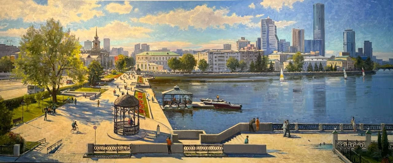 Итак, третье монументальное полотно с видом любимого Екатеринбурга дописано! Делимся ка...