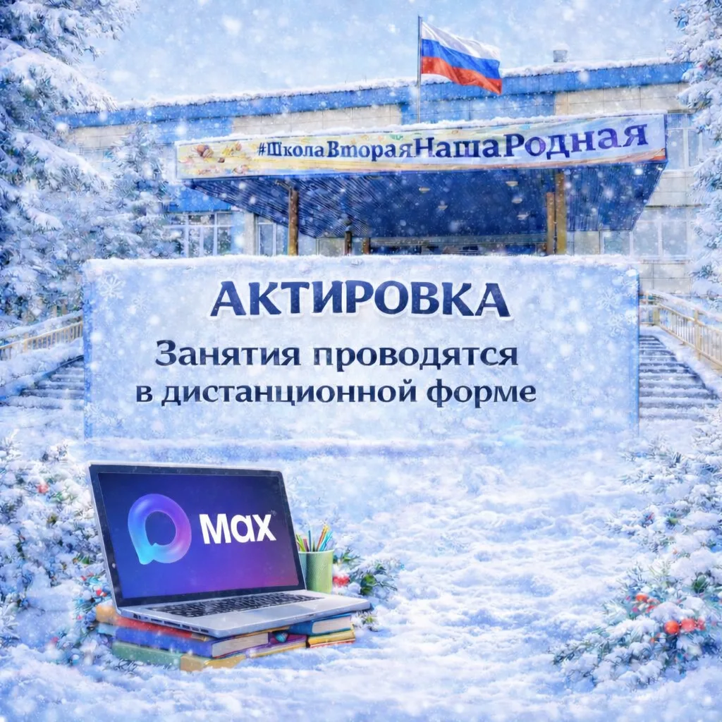 12.02.2026 занятия 1-й смены с 1 по 4 класс отменяются. На момент объявления: температура -27.3°, ве