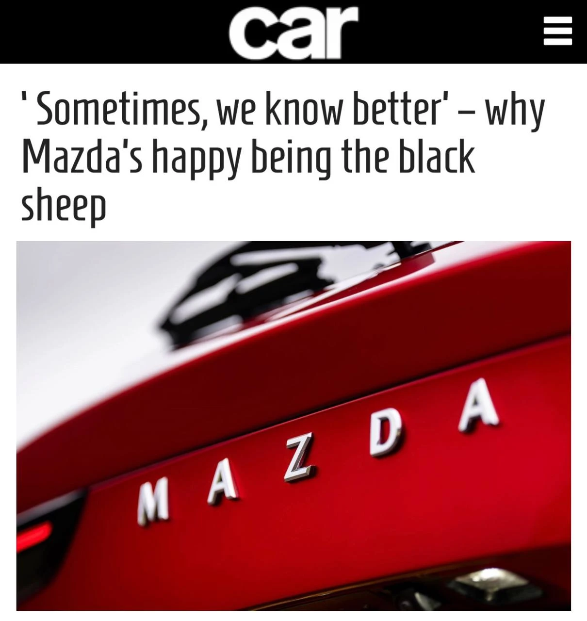 Mazda не повелась на тотальную электрификацию — бензиновые и дизельные моторы останутся...