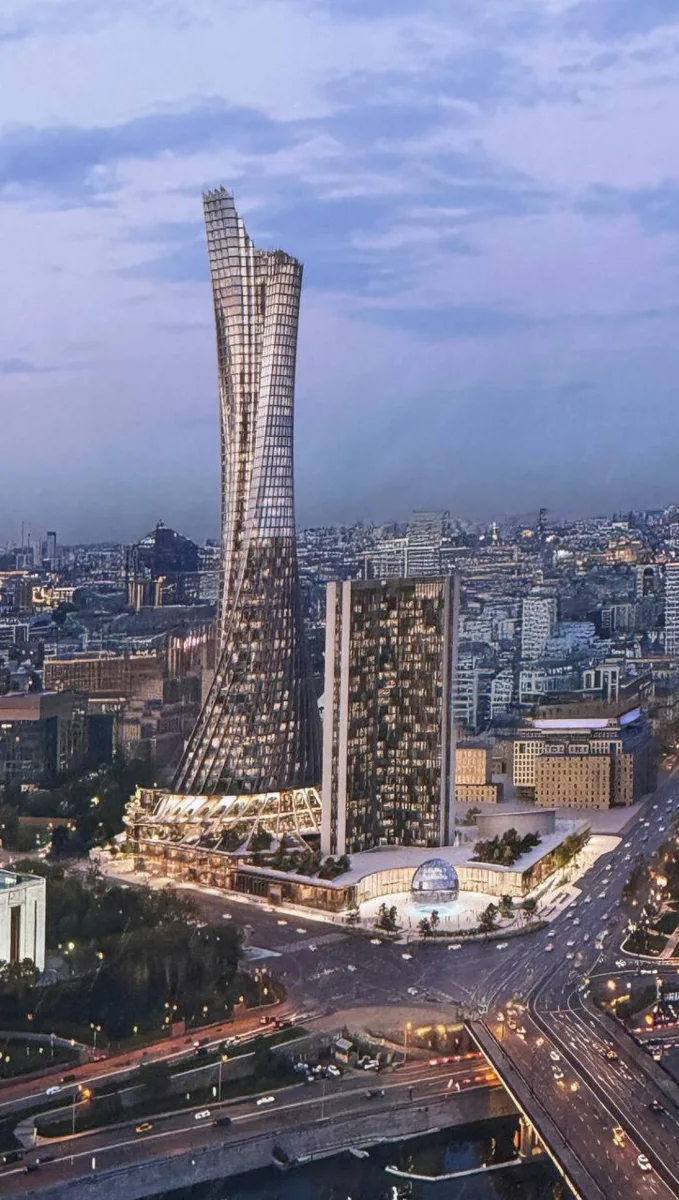🏗️ Новый «свиток» на Новом Арбате: появились свежие рендеры будущего небоскрёба.