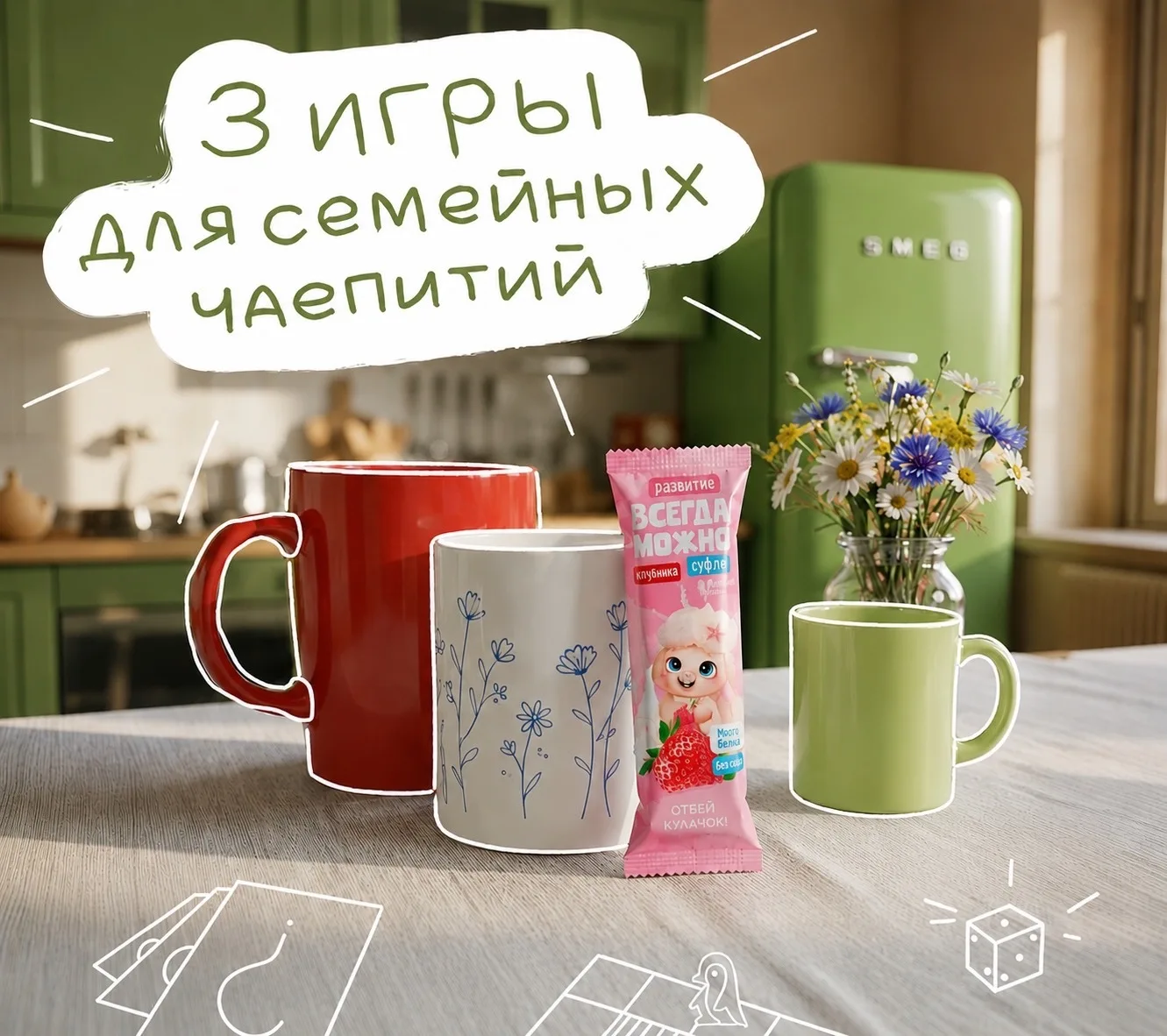 🎲 3 игры для уютного семейного вечера