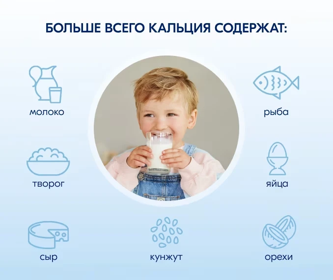 Кальций в рационе ребенка: почему он необходим каждый день