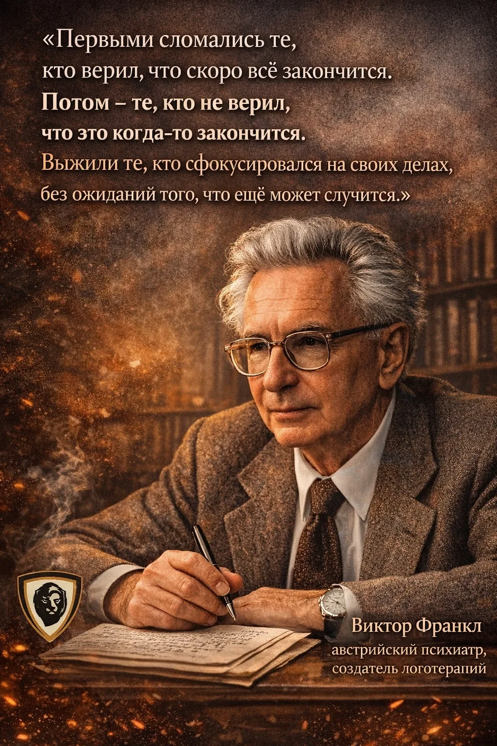 Есть сильная мысль у Виктора Франкла.