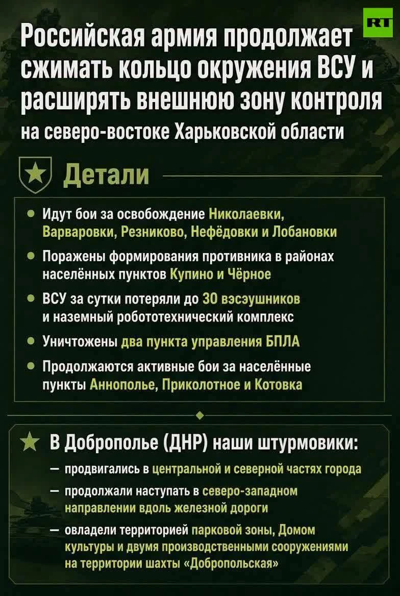 ВСУ за сутки потеряли до 30 военных и наземный робототехнический комплекс в кольце окру...